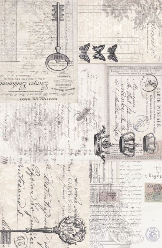 Ephemera Collage | Roycycled Decoupage Paper | Roycycled Treasures | Decoupage