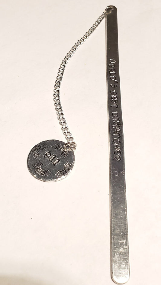 Personalized Bookmark, Metal Bookmark, Custom Bookmark, Hand stamped Bookmark, book lover gift, Aluminum bookmark, Dispatcher