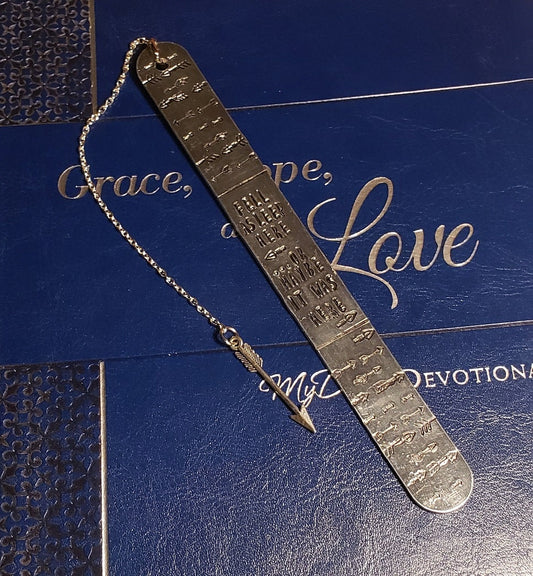 Personalized Bookmark, Metal Bookmark, Custom Bookmark, Hand stamped Bookmark, book lover gift, Aluminum bookmark, Fell asleep Here