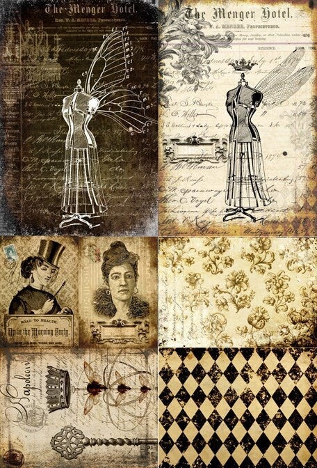 Dressform Blocks | Roycycled Decoupage Paper | Roycycled Treasures