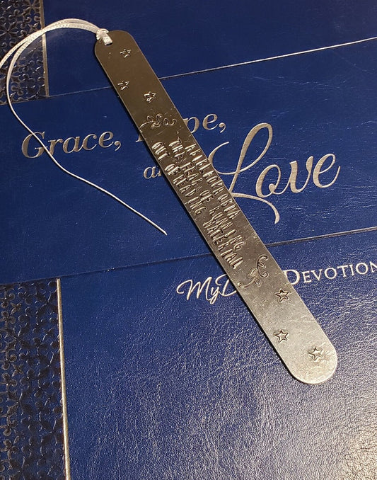 Personalized Bookmark, Metal Bookmark, Custom Bookmark, Hand stamped Bookmark, book lover gift, Aluminum bookmark, ABIBIOPHOBIA