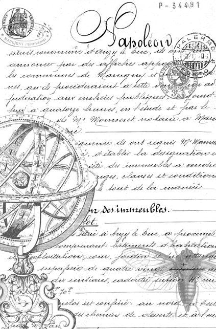 Script | Roycycled Decoupage Paper | Roycycled Treasures | Decoupage