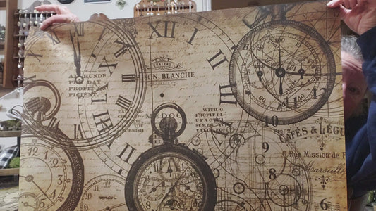 Tick Tock | Roycycled Decoupage Paper | Roycycled Treasures